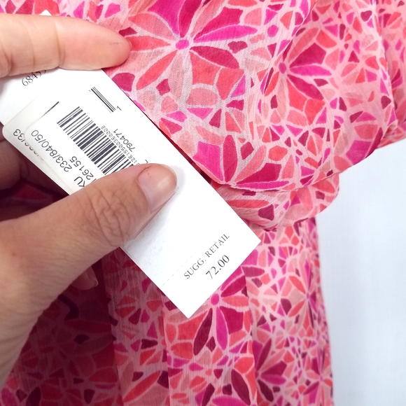 Oscar de la Renta Pink Label Chiffon Robe - Picture 6 of 6